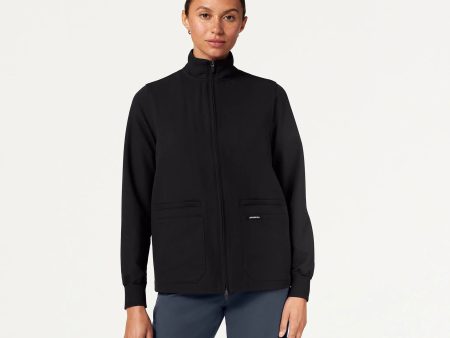 Jaanuu Women s Ceri Essential 6-Pocket Scrub Jacket - Black Sale