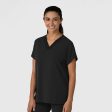 Wink Women s Drop Shoulder Boxy Scrub Top - Black Online Sale