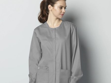 Wink Unisex Snap Front Jacket - Grey Sale