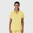 Wink Women s Drop Shoulder Boxy Scrub Top - Sunshine Yellow Online now