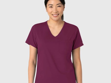 Wink Women s Tuck-In Scrub Top - Wine Online Hot Sale