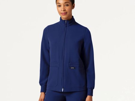 Jaanuu Women s Ceri Essential 6-Pocket Scrub Jacket - Navy Blue Fashion