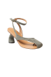 Virgo Asymmetric Light Grey Suede Sandals Online now