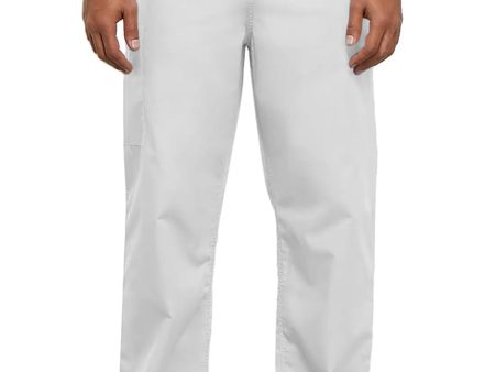 Cherokee Unisex 3-Pocket Drawstring Cargo Pant - White on Sale