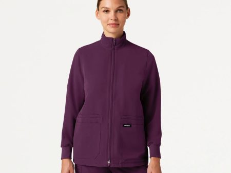 Jaanuu Women s Ceri Essential 6-Pocket Scrub Jacket - Dark Amethyst Sale