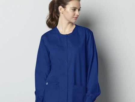 Wink Unisex Snap Front Jacket - Galaxy Blue Hot on Sale