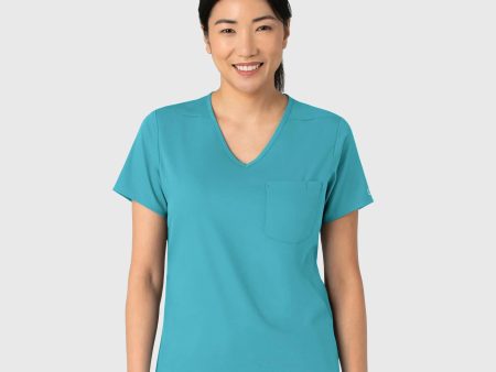 Wink Women s Tuck-In Scrub Top - Teal Fashion