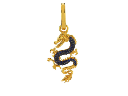 Left Mini Dragon Hoop in Navy For Cheap