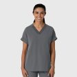 Wink Women s Drop Shoulder Boxy Scrub Top - Pewter Online Hot Sale