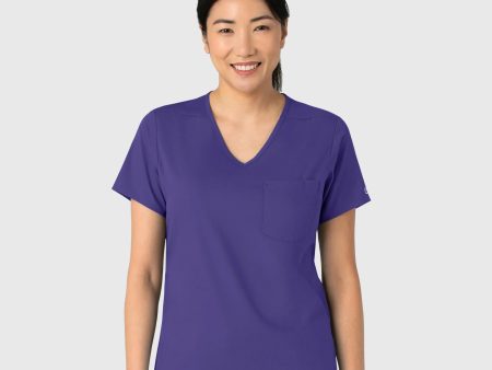 Wink Women s Tuck-In Scrub Top - Grape For Cheap