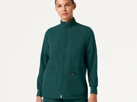 Jaanuu Women s Ceri Essential 6-Pocket Scrub Jacket - Midnight Green Online