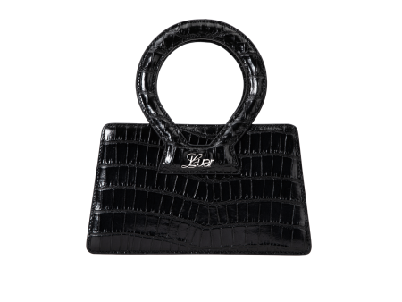 Ana Small Black Croc Bag Fashion