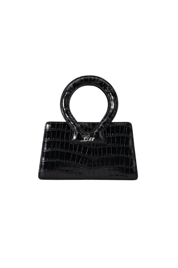 Ana Small Black Croc Bag Fashion