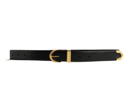 Bambi Leather Belt in Gold Hardware Online Hot Sale