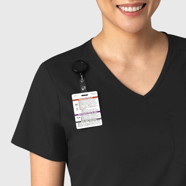 Wink Women s Tuck-In Scrub Top - Black Online