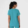 Wink Women s Drop Shoulder Boxy Scrub Top - Teal Sale