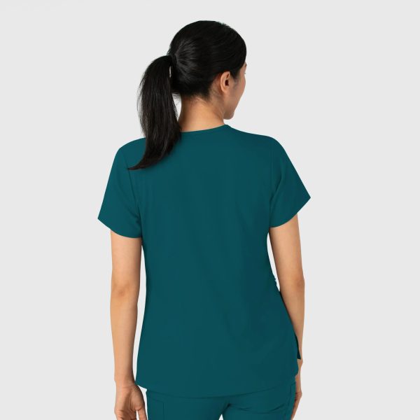 Wink Women s Tuck-In Scrub Top - Caribbean Blue For Sale