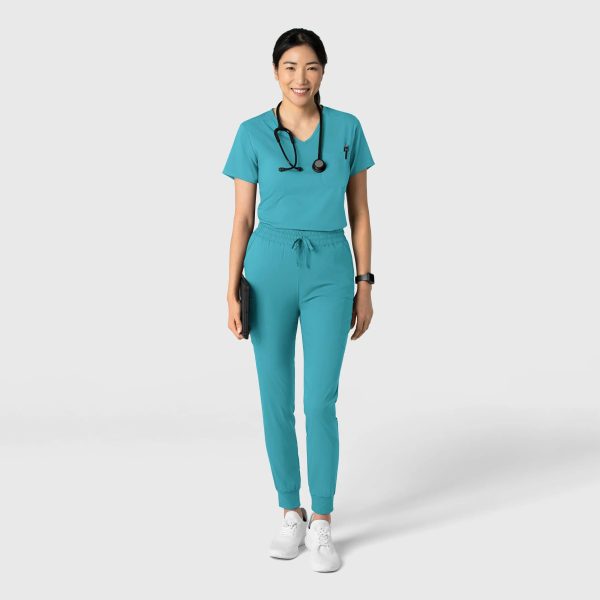 Wink Women s Tuck-In Scrub Top - Teal Fashion