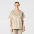 Wink Women s WonderWORK V-Neck Scrub Top - Khaki Supply