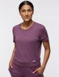 Jaanuu Women s Puff-Sleeve Lounge Top - Heather Blackberry Discount