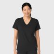 Wink Women s Tuck-In Scrub Top - Black Online