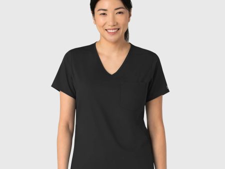 Wink Women s Tuck-In Scrub Top - Black Online