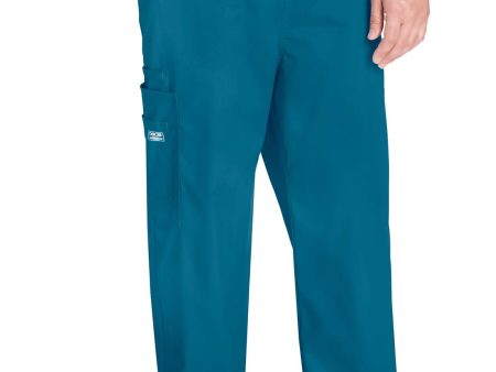 Cherokee Unisex 5-Pocket Drawstring Cargo Pant - Caribbean Blue For Discount