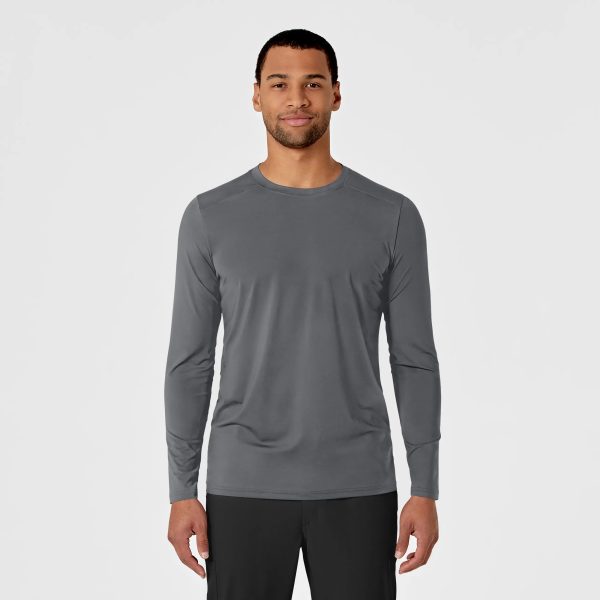 Wink Men s Performance Long Sleeve Tee - Pewter For Discount