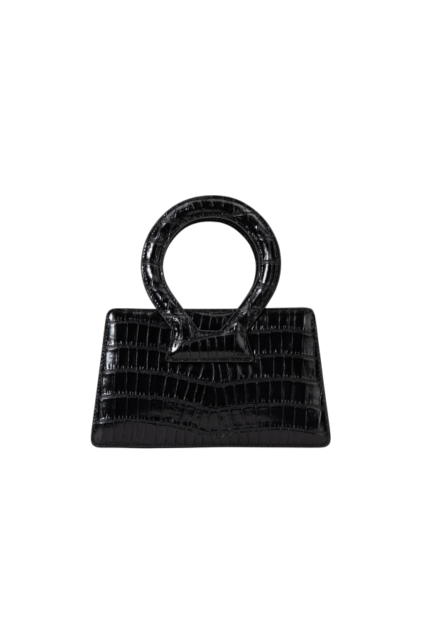 Ana Small Black Croc Bag Fashion