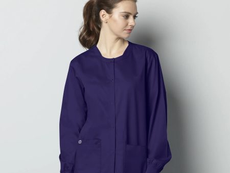 Wink Unisex Snap Front Jacket - Grape Online