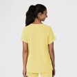 Wink Women s Drop Shoulder Boxy Scrub Top - Sunshine Yellow Online now