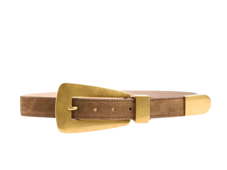 Lucca Mud Suede Belt Cheap