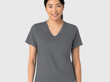 Wink Women s Tuck-In Scrub Top - Pewter Online now