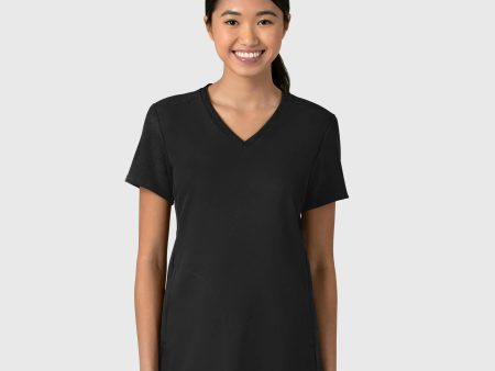 Wink Women s Thrive Flex-n-Reach V-Neck Scrub Top - Black Online