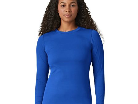 Wink Women s Performance Long Sleeve Tee - Royal Blue Hot on Sale