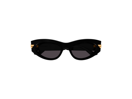 Black Slim Cat Eye Sunglasses Online now