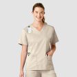 Wink Women s WonderWORK V-Neck Scrub Top - Khaki Supply