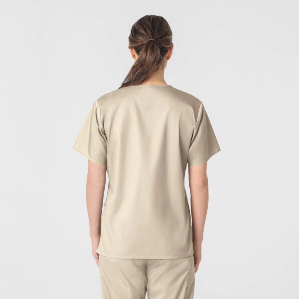 Wink Women s WonderWORK V-Neck Scrub Top - Khaki Supply