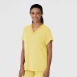 Wink Women s Drop Shoulder Boxy Scrub Top - Sunshine Yellow Online now