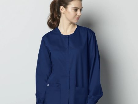 Wink Unisex Snap Front Jacket - Navy Sale