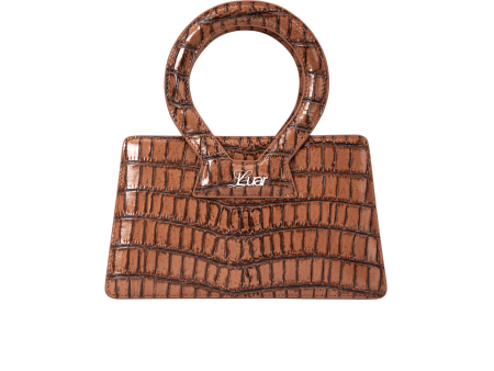 Ana Small Brown Croc Bag Sale