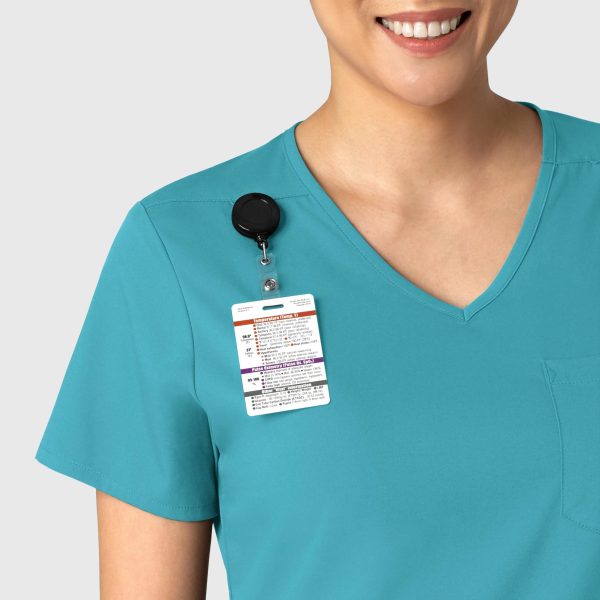 Wink Women s Tuck-In Scrub Top - Teal Fashion