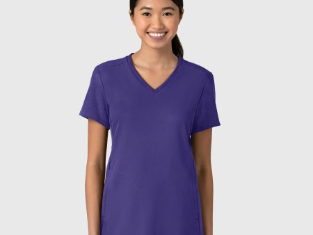 Wink Women s Thrive Flex-n-Reach V-Neck Scrub Top - Grape on Sale