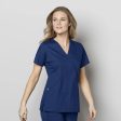 Wink Women s WonderWORK Mock Wrap Scrub Top - Navy Online Hot Sale