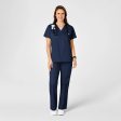 Wink Women s WonderWORK Mock Wrap Scrub Top - Navy Online Hot Sale